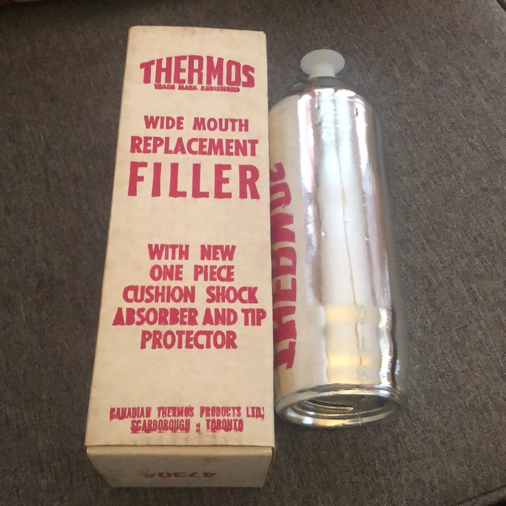 Thermos Replacement Filler 22F Glass 9” Vintage Box Shock Absorber Tip & Gasket